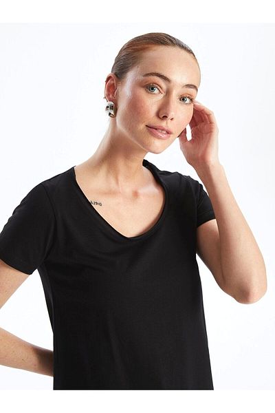 LC Waikiki Lc Waiki Crew Neck Plain Short Sleeve Women's T-Shirt