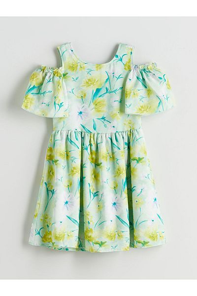 LC Waikiki Crew Neck Floral Girl's Dress