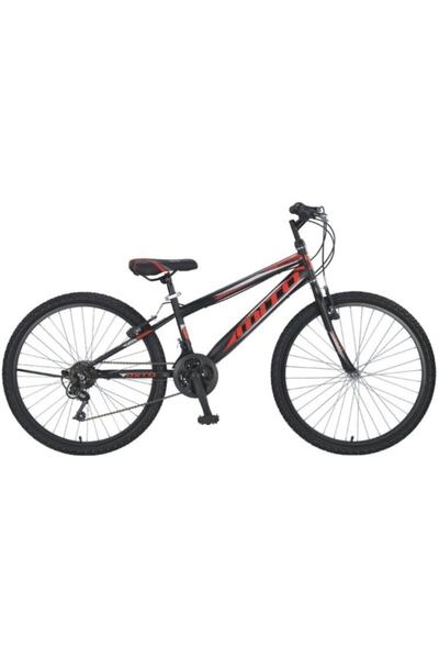 Elioure Kırmızı Siyah 24 Jant 21 Vitesli Bisiklet, Şık ve Hafif Tasarım