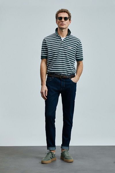 Lufian 111200186 Frencesco Smart Jean Men's Trousers Slim Fit Men's Jeans Trousers Blue