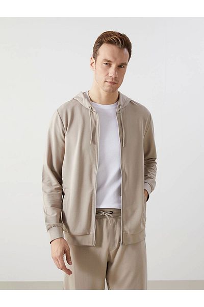 LC Waikiki Lc Waiki Hooded Long Sleeve Men's Zip Sweatshirt