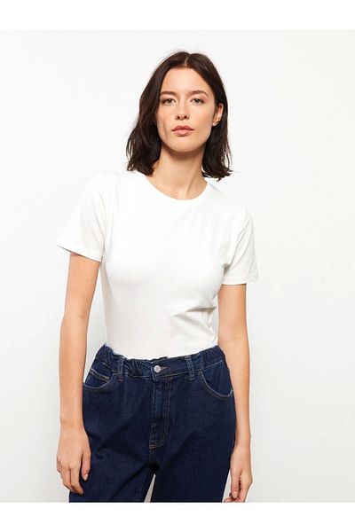 LC Waikiki Lc Waiki Crew Neck Plain Short Sleeve Women's T-Shirt