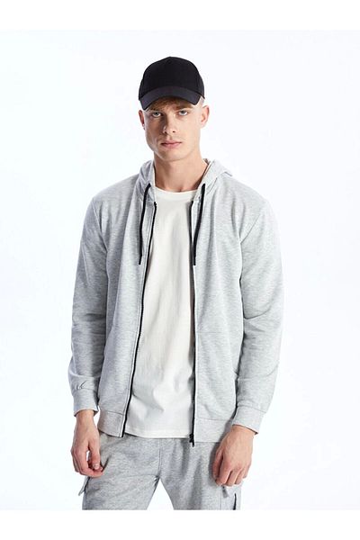 LC Waikiki Lc Waiki Hooded Long Sleeve Men's Zip Sweatshirt