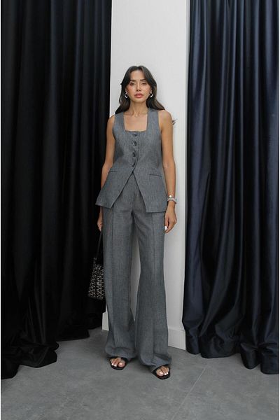 Havoş Anthracite Sabina Vest Trousers Set