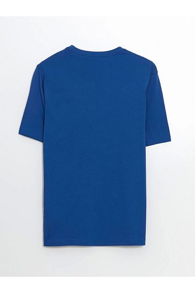 LC Waikiki Lc Waiki Aikiki Basic Blue Crew Neck Combed Cotton Men's T-Shirt