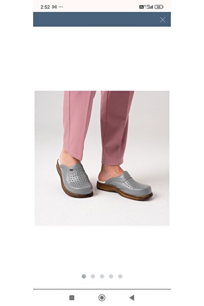 ÇİZGİ MEDİKAL Cook Slippers Genuine Leather Orthopedic Sole Cook Slippers Kitchen Slippers