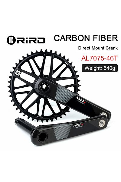 Choice Crank 46T RIRO Carbon Fiber Crank Road Bike 11/12 Speed 50-34/53-39T Direct Mount Bicycle Crankset 1