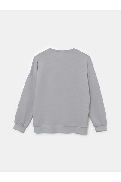 LC Waikiki Lc Waiki Xside Gray Crew Neck Women's Sweatshirt