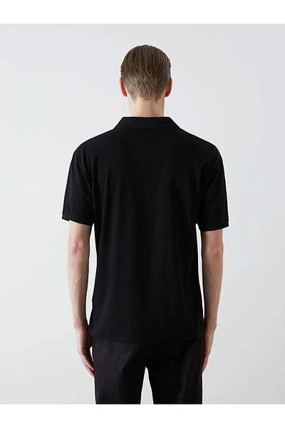 LC Waikiki Lc Waiki Eco Black Polo Neck Short Sleeve Men's T-Shirt