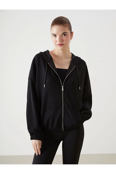 LC Waikiki Lc Waiki Hooded Oversize Women's Zippered Sweatshirt