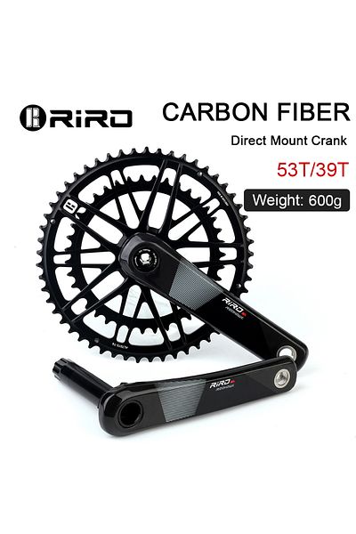 Choice Crank 53-39T RIRO Carbon Fiber Crank Road Bike 11/12 Speed 50-34/53-39T Direct Mount Bicycle Crankse
