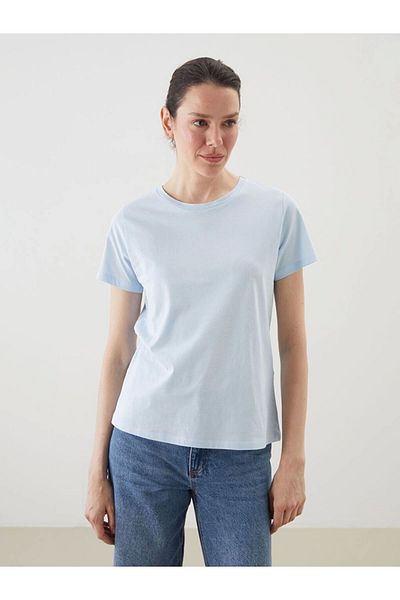 LC Waikiki Lc Waiki Classic Blue Crew Neck Women's T-Shirt