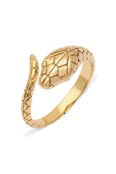 KUZZOI Ring Herren Offen Schlange Kraft Strukturiert in 925 Sterling Silber