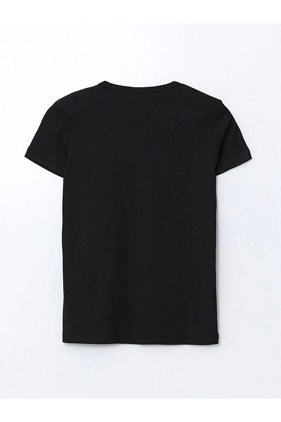 LC Waikiki Lc Waiki Modest Black Crew Neck Modal Blend Women's T-Shirt