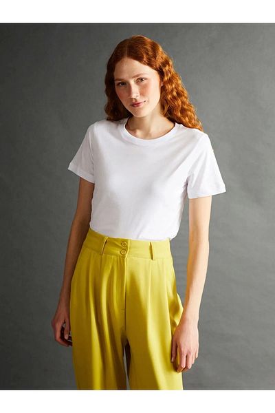 LC Waikiki Lc Waiki Vision Buxe White Crew Neck Women's T-Shirt