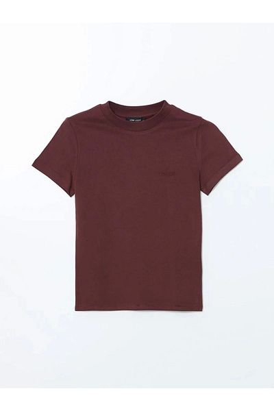 LC Waikiki Lc Waiki Vision Burgundy Crew Neck Women's T-Shirt