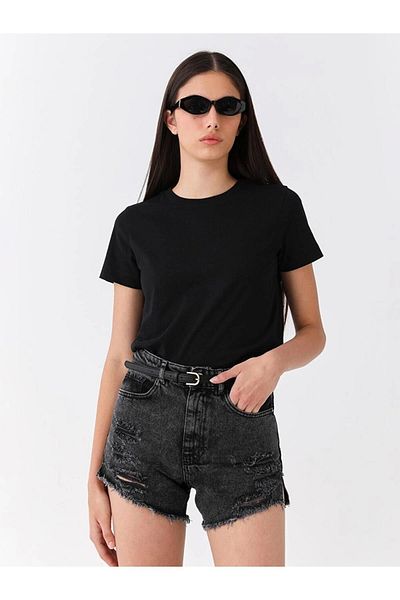 LC Waikiki Lc Waiki Vision Crew Neck Plain Short Sleeve Women's T-Shirt