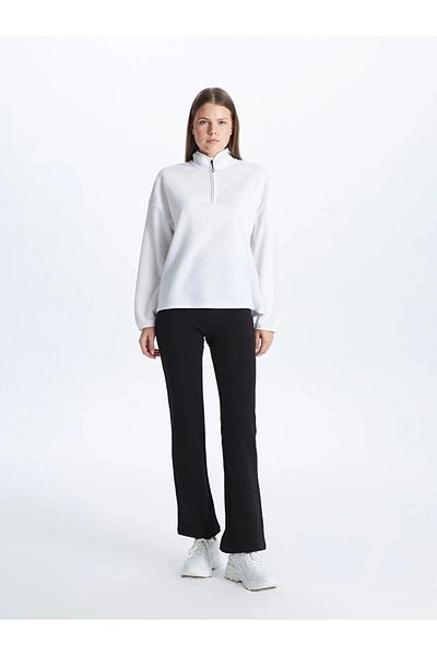 LC Waikiki Lc Waiki for Myself's Stand Collar Straight Long Sleeve Oversize Women's Sweatshirt