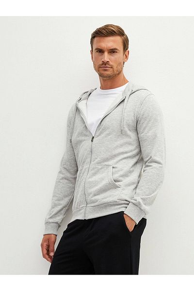 LC Waikiki Lc Waiki Hooded Long Sleeve Men's Zip Sweatshirt