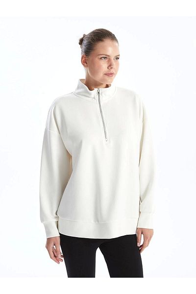 LC Waikiki Lcwaikikii Comfort Stand Collar Women's Sweatshirt Tunic