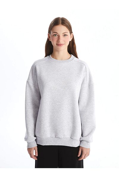 LC Waikiki Lc Waiki Crew Neck Oversize Women's Thick Sweatshirt