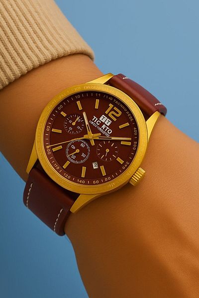 style iconic TIC RTO Chronograph Men's Watch – Water Resistant | Fade-Proof Color | 1-Year Guarantee 📝