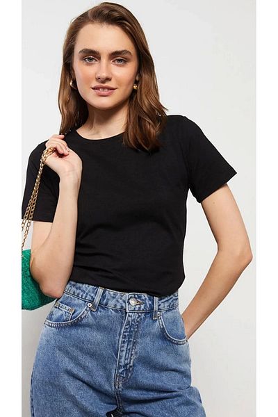 LC Waikiki Lc Waiki Basic Crew Neck Plain Short Sleeve Women's T-Shirt