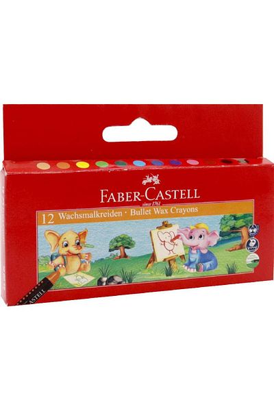 Faber Castell Bullet Wax Crayons – Smooth & Vibrant Coloring Crayons for Kids