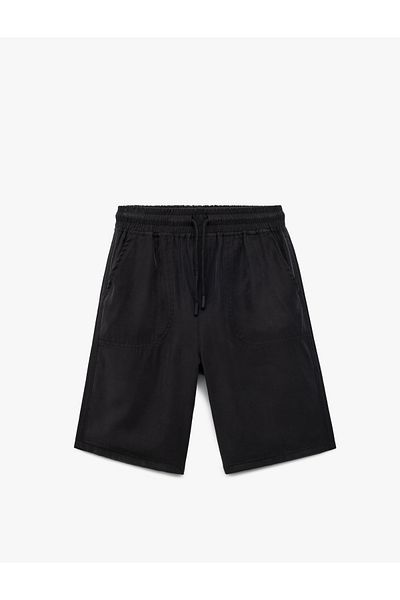 Koton New Season Viscose Pocket Detailed Basic Shorts with Laces at the Waist