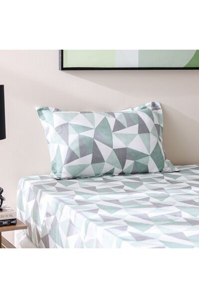 Danube Home Bliss 2 Piece Single Fitted Sheet Set 120X200 Cm Green | Cotton /Viscos-180 Thread Count