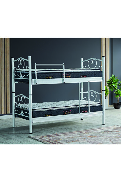 nivora mobilya Metal Ranza, Çift Katlı Ayrılabilir ,90x190cm yatak uyumlu, fe...