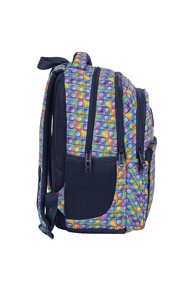 OEM Ghiozdan ergonomic de copii pentru scoala, BackUP, 4 compartimente, model POP IT PLB5P17