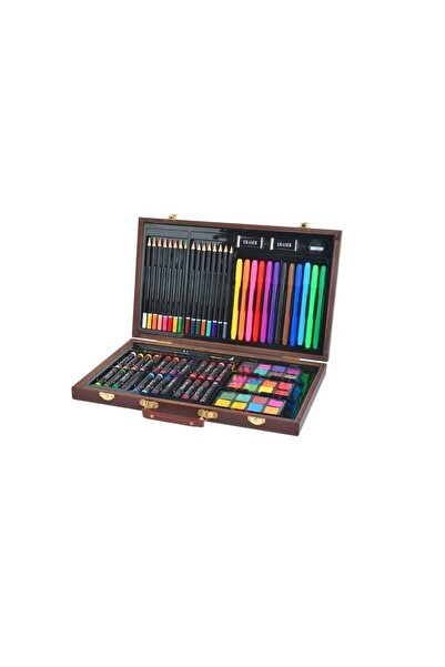 ISO TRADE Sada pro malování a kreslení, dřevěná stavebnice, 81 dílků