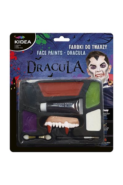 Kidea Halloween painting set for children's face, Kidea, multicolor, Dracula with teeth