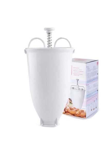 Generic 2 Pieces White Plastic Manual Donut Maker Mold
