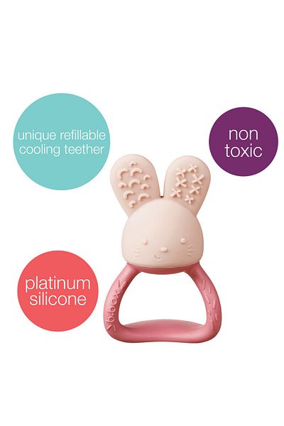 Bbox B.Box Chill + Fill Teether – Blush, 3M+, Fillable Water Teething Toy For Babies