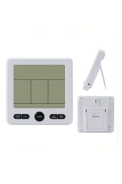 Saharaz Indoor digital thermometer, LCD display, 3 placement methods, with humidity display, white