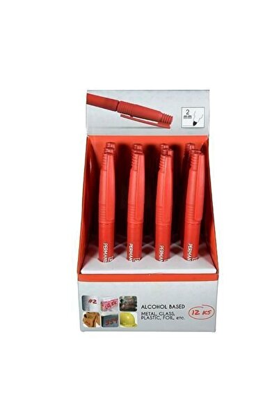 Strend Pro Marker permanent subtire rosu, set 12 buc, Strend Pro