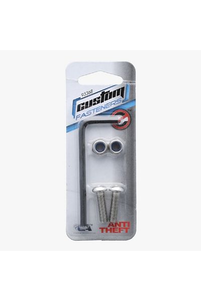 CUSTOM Accessories Anti-Theft License Plate Fasteners Chrome