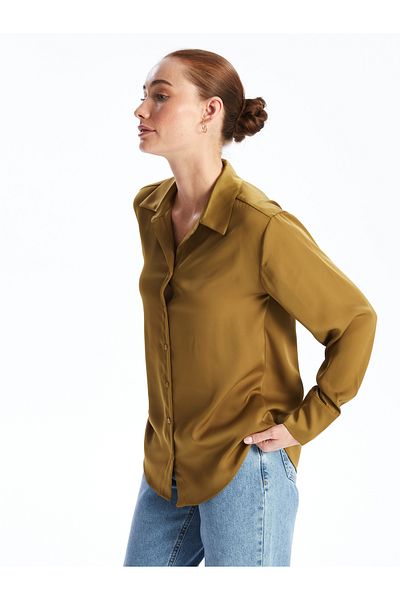 LC Waikiki Plain Long Sleeve Satin Women's Shirt