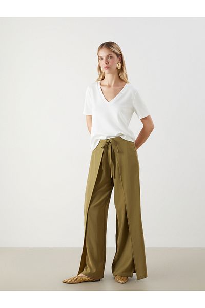 LC Waikiki Wide Leg Women's Trousers with Elastic Waist