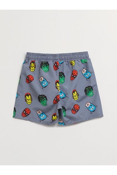 LC Waikiki Elastic Waist Comics Printed Baby Boy Swim Shorts