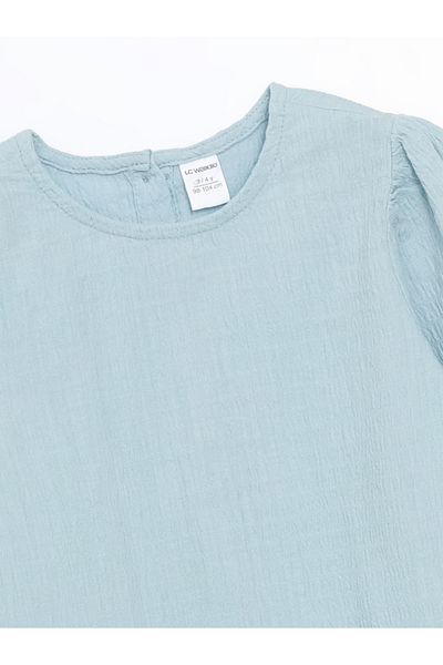 LC Waikiki Cămașă pentru fetiță cu broderie cu gât crew
