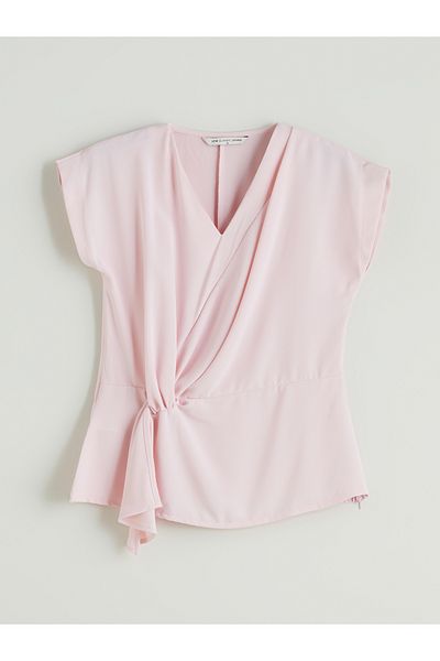 LC Waikiki Μπλούζα με V-Neck Gathered