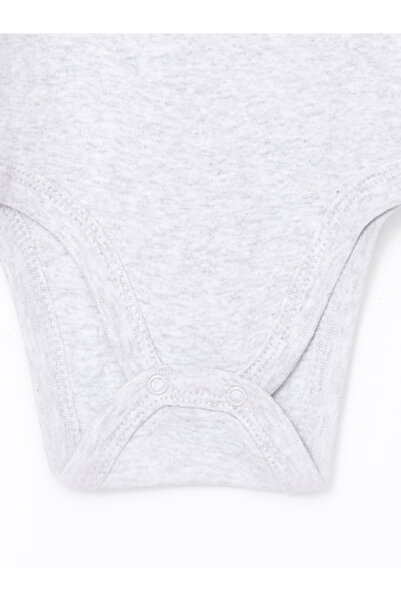 LC Waikiki Crew nyakú, hosszú ujjú, patentos fiú body, 3 darabos szett