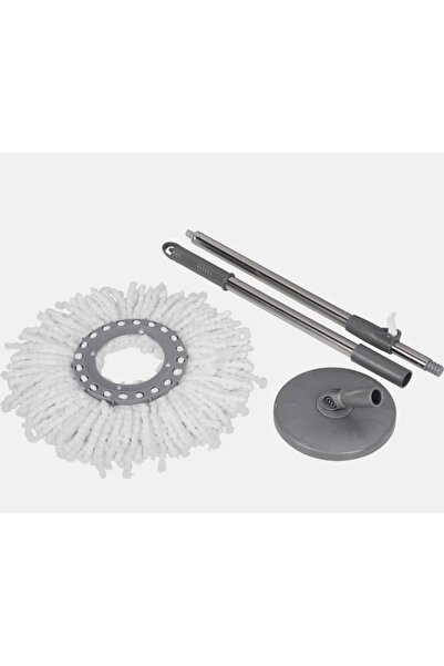 woodhub Beyaz döner başlıklı plastik vilada sapı temizlik seti, pratik ve kullanışlı ürün