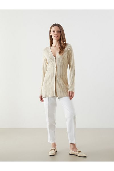 LC Waikiki V-Neck Women's Knitwear Cardigan