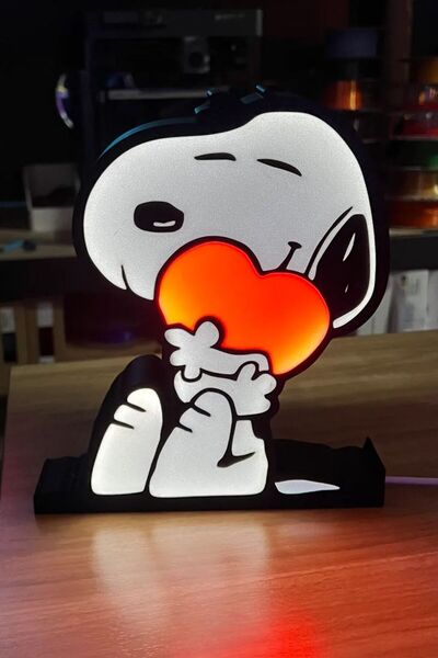 MEK Snoopy Kalp Tasarımlı Gece Lambası
