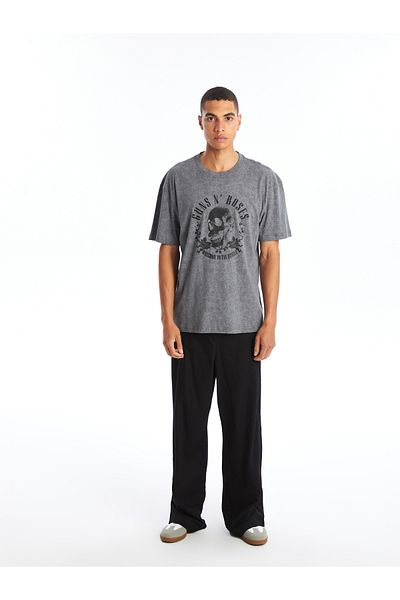 LC Waikiki Crew Neck Short Sleeve Printed Combed Cotton Men's T-Shirt