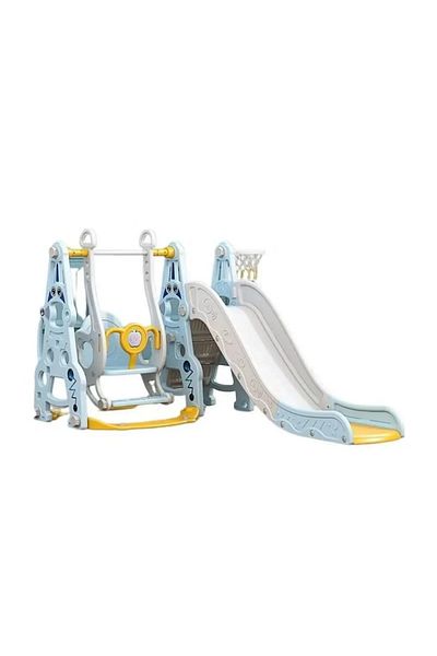 FULLJOY 3 in 1 Astronaut Slide with Swing and Basketball FJY-33